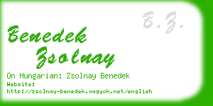 benedek zsolnay business card